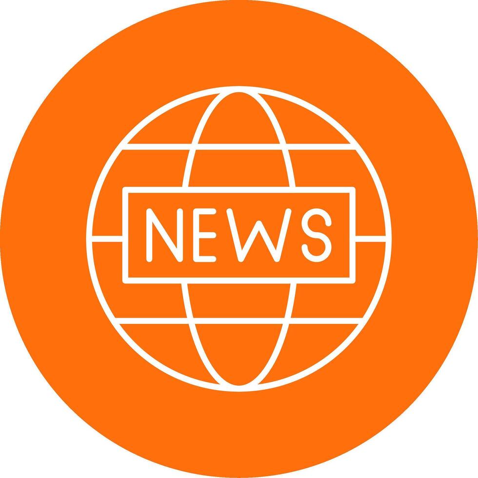 News Report Line Circle color Icon vector