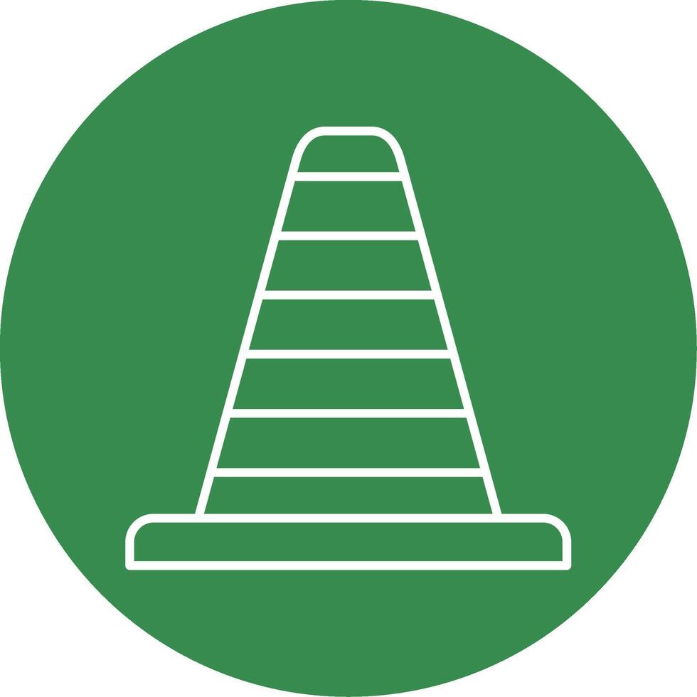 Traffic Cone Line Circle color Icon vector