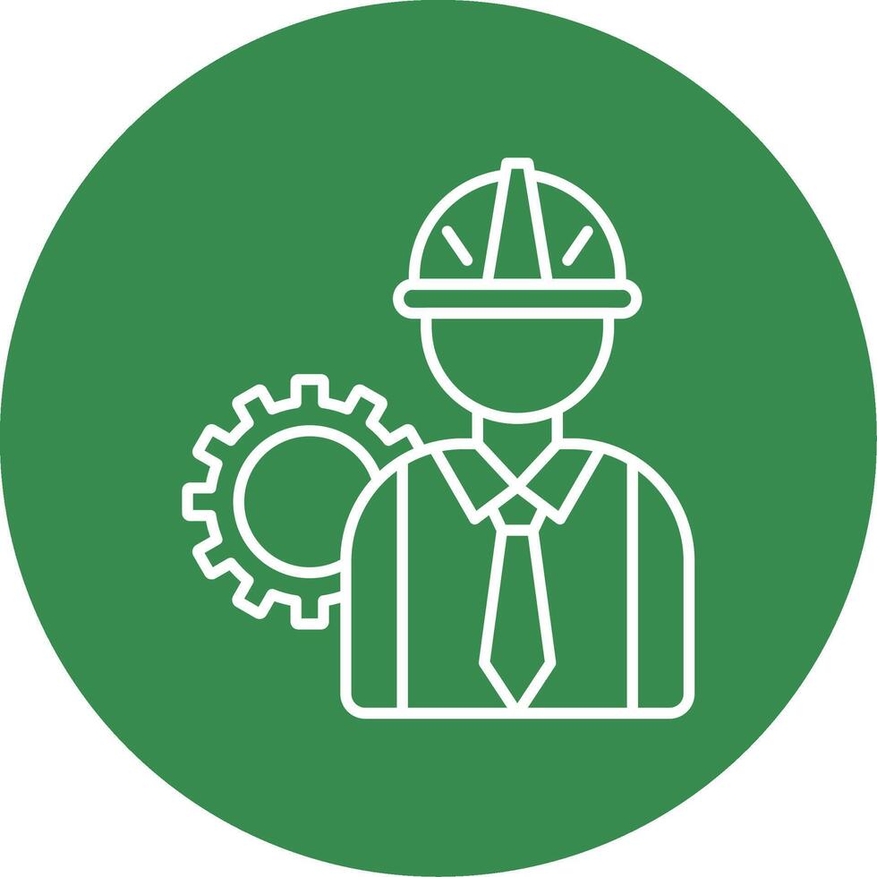 Engineer Line Circle color Icon vector