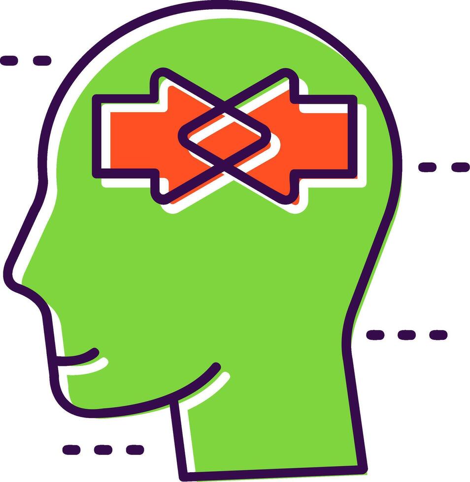 Conflict Filled Icon vector