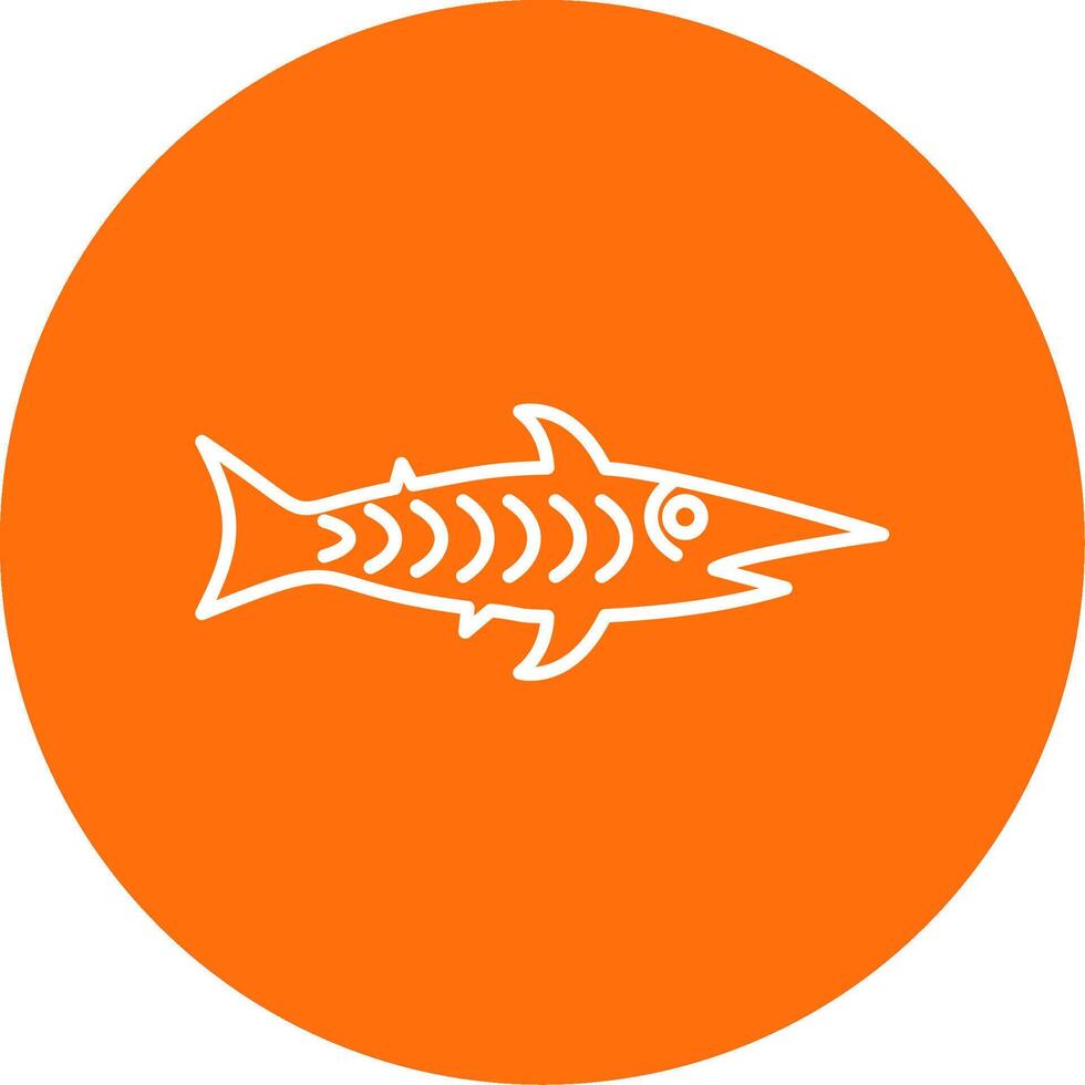 shark Line Circle color Icon vector