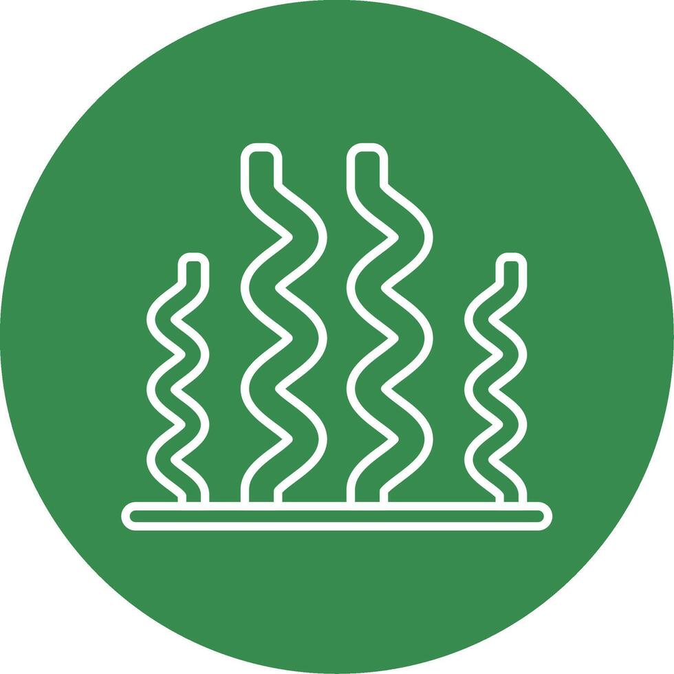 Seaweed Line Circle color Icon vector
