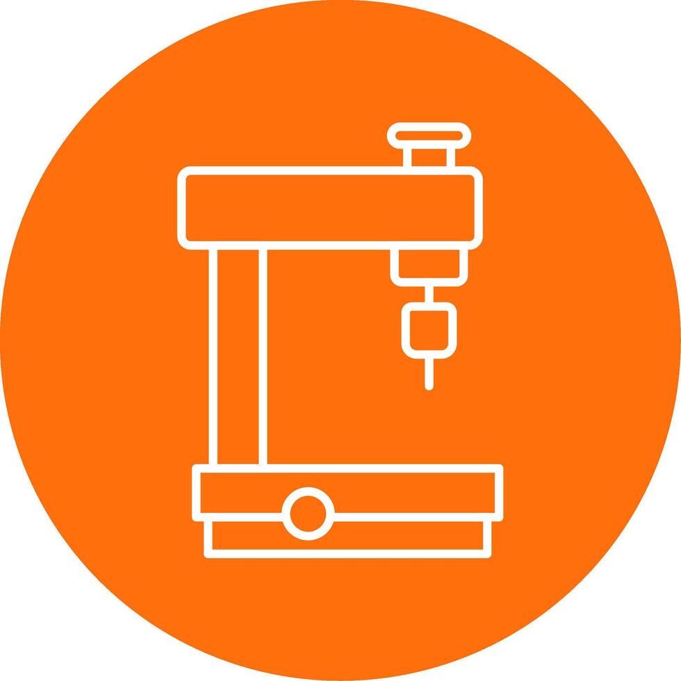 Milling Machine Line Circle color Icon vector