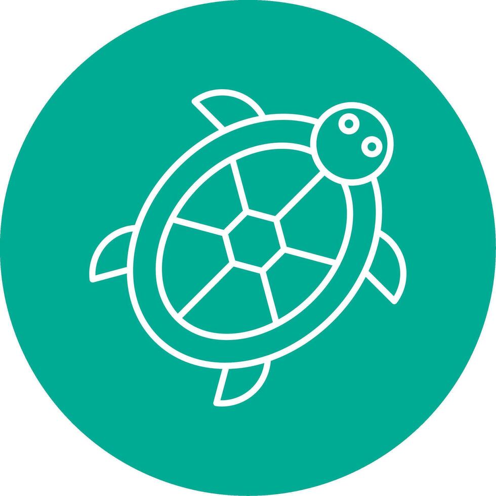 Turtle Line Circle color Icon vector