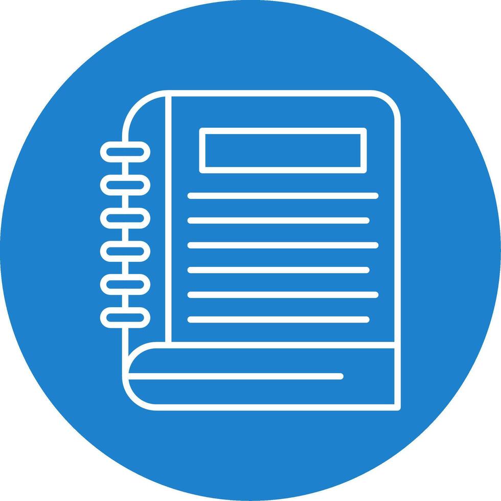Notebook Line Circle color Icon vector
