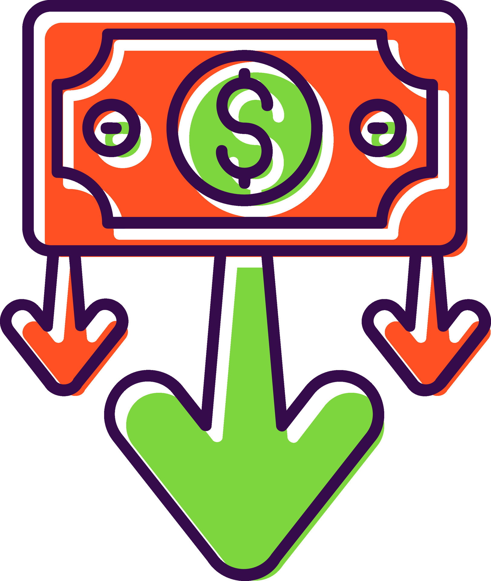 Decrease Filled Icon 38719892 Vector Art at Vecteezy