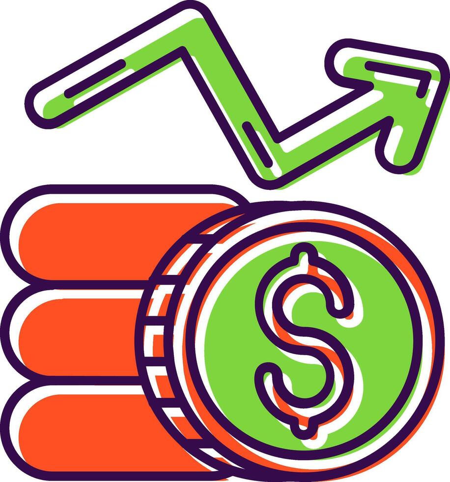 Profits Filled Icon vector