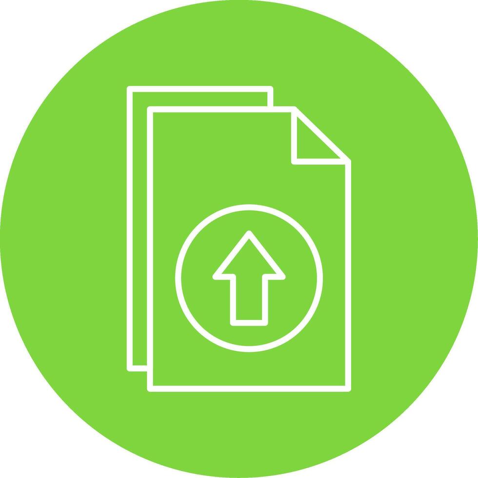 Upload Line Circle color Icon vector