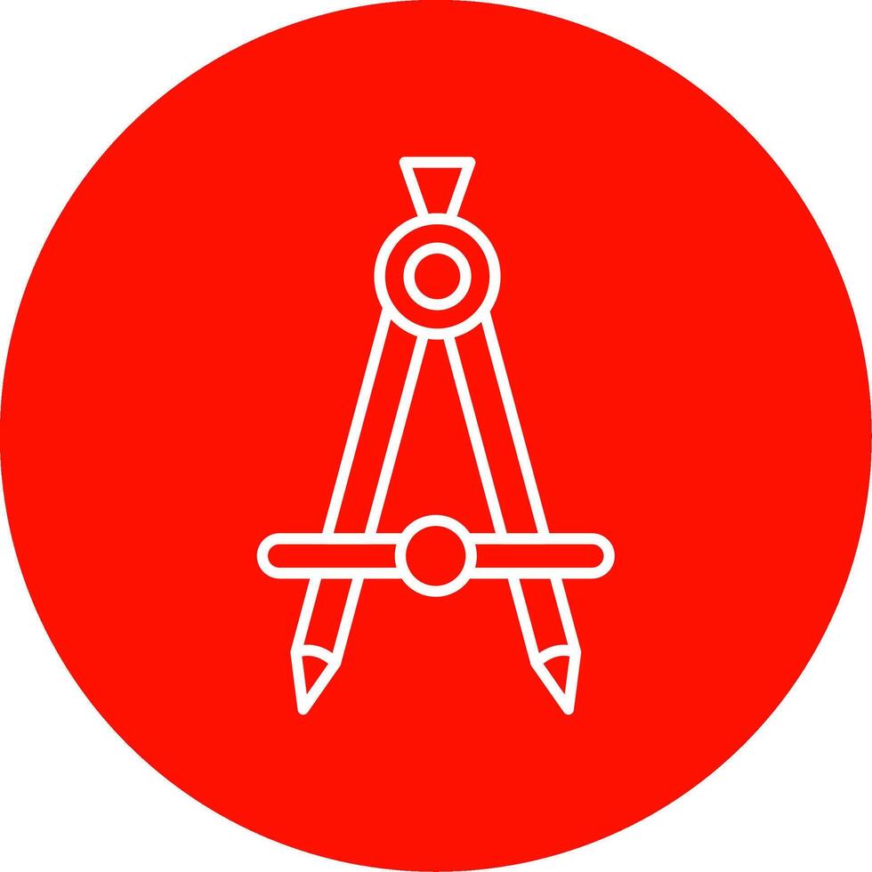Compass Line Circle color Icon vector