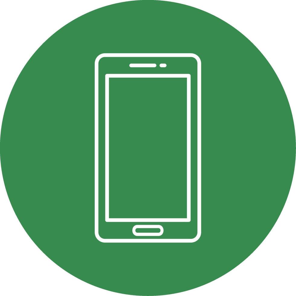 Mobile Phone Line Circle color Icon vector