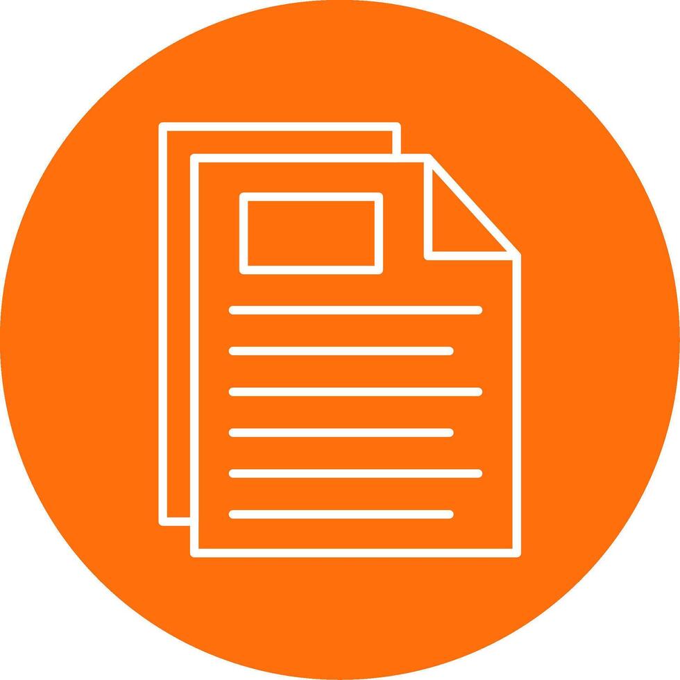 Document Line Circle color Icon vector
