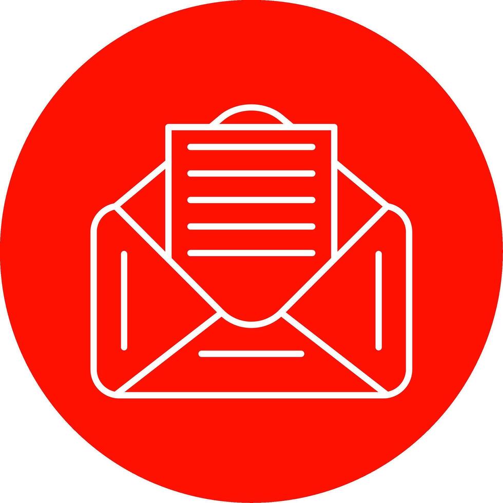 Email Line Circle color Icon vector