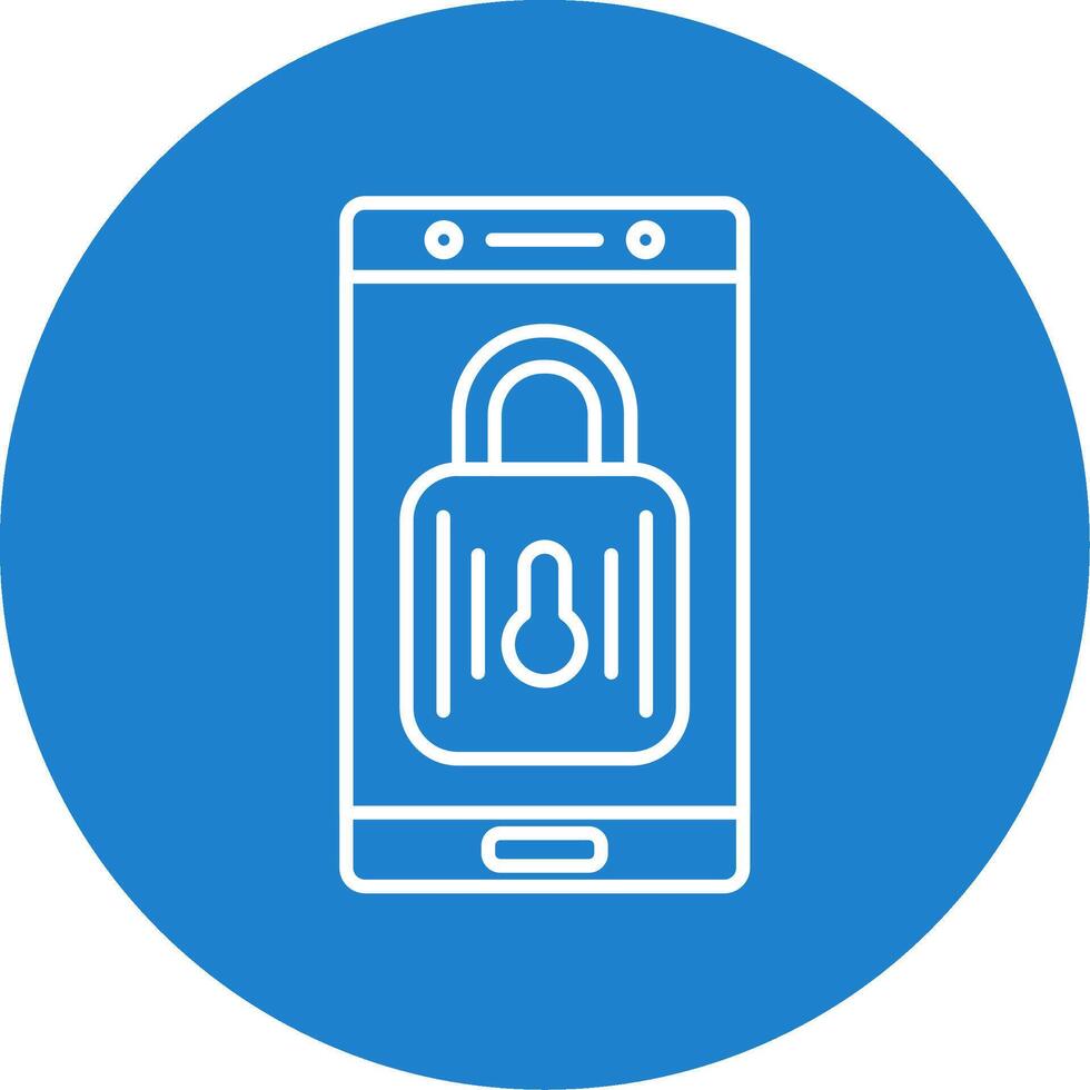 Lock Line Circle color Icon vector