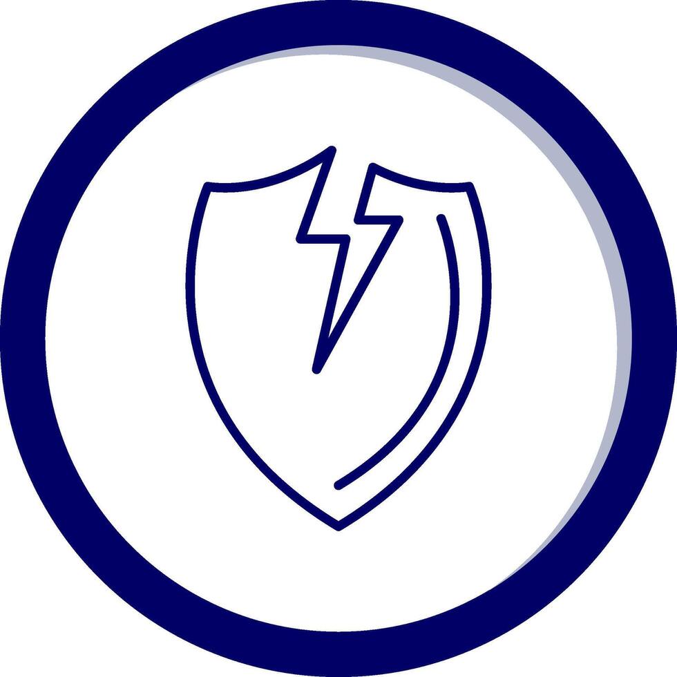 Broken Shield Vector Icon