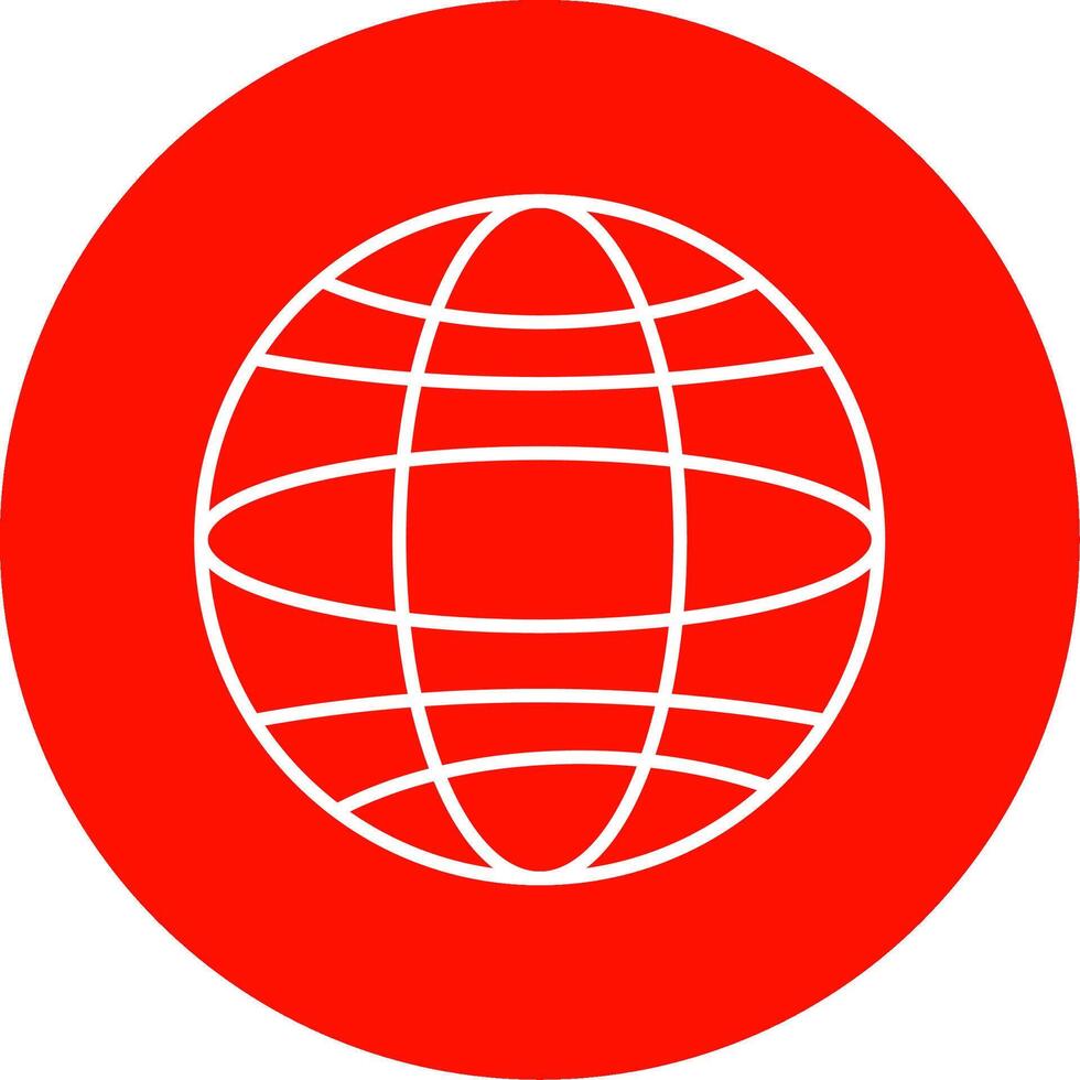 Globe Line Circle color Icon vector