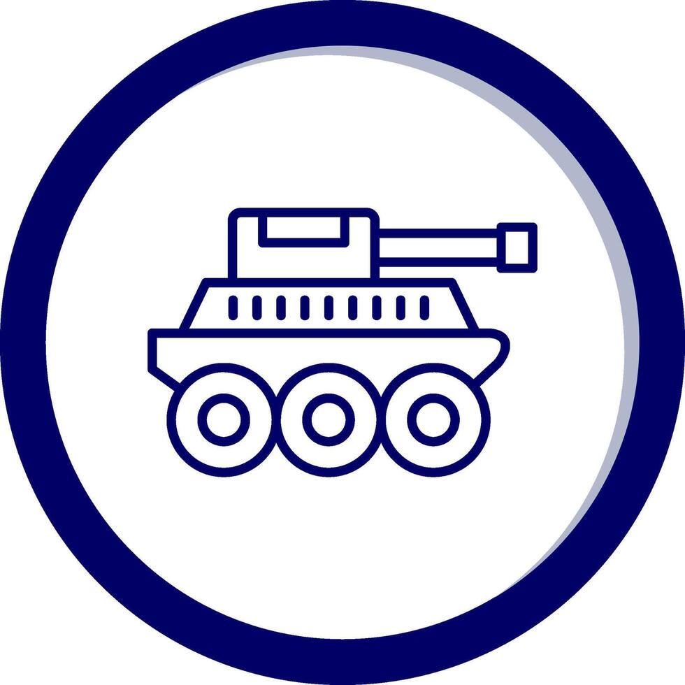 icono de vector de tanque militar