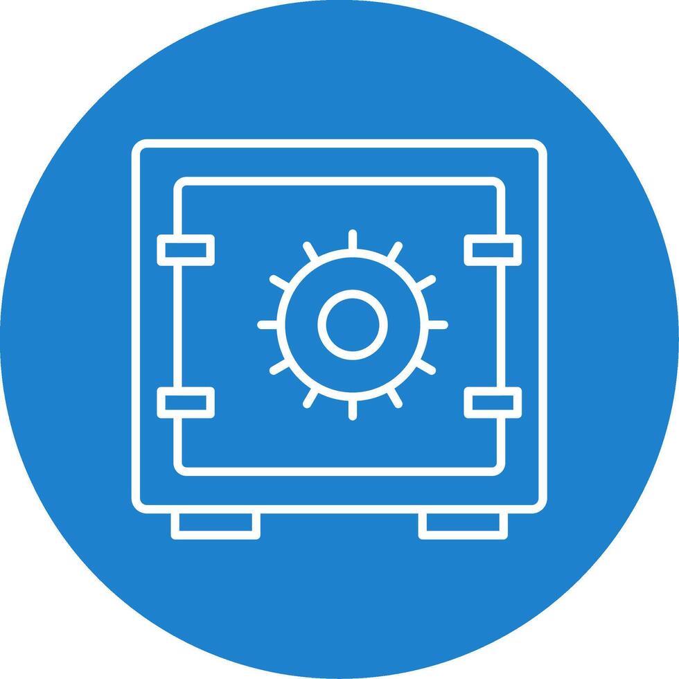 Safe Box Line Circle color Icon vector