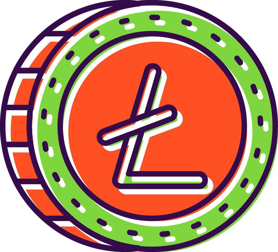 Litecoin Filled Icon vector
