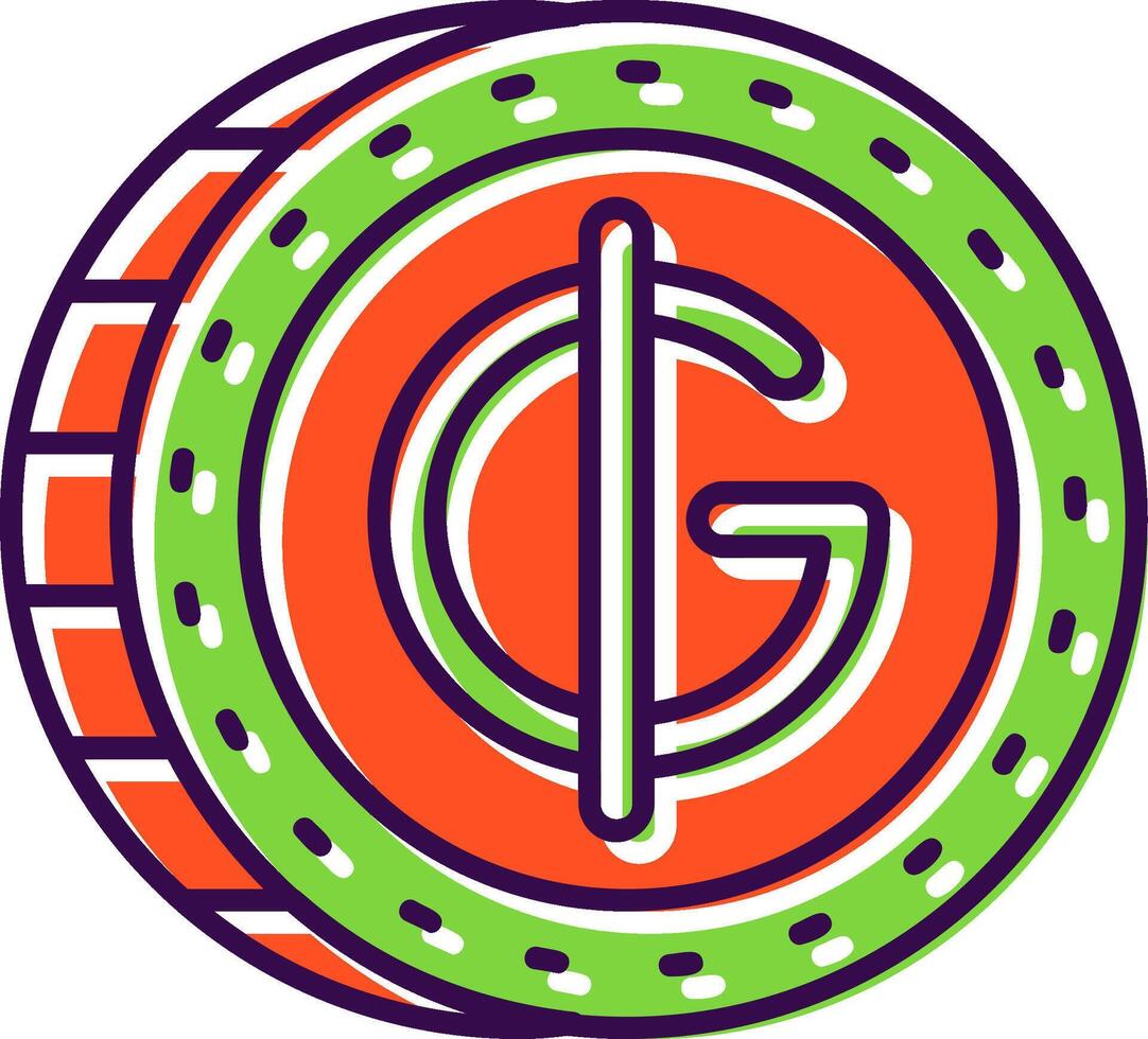 Guarani Filled Icon vector