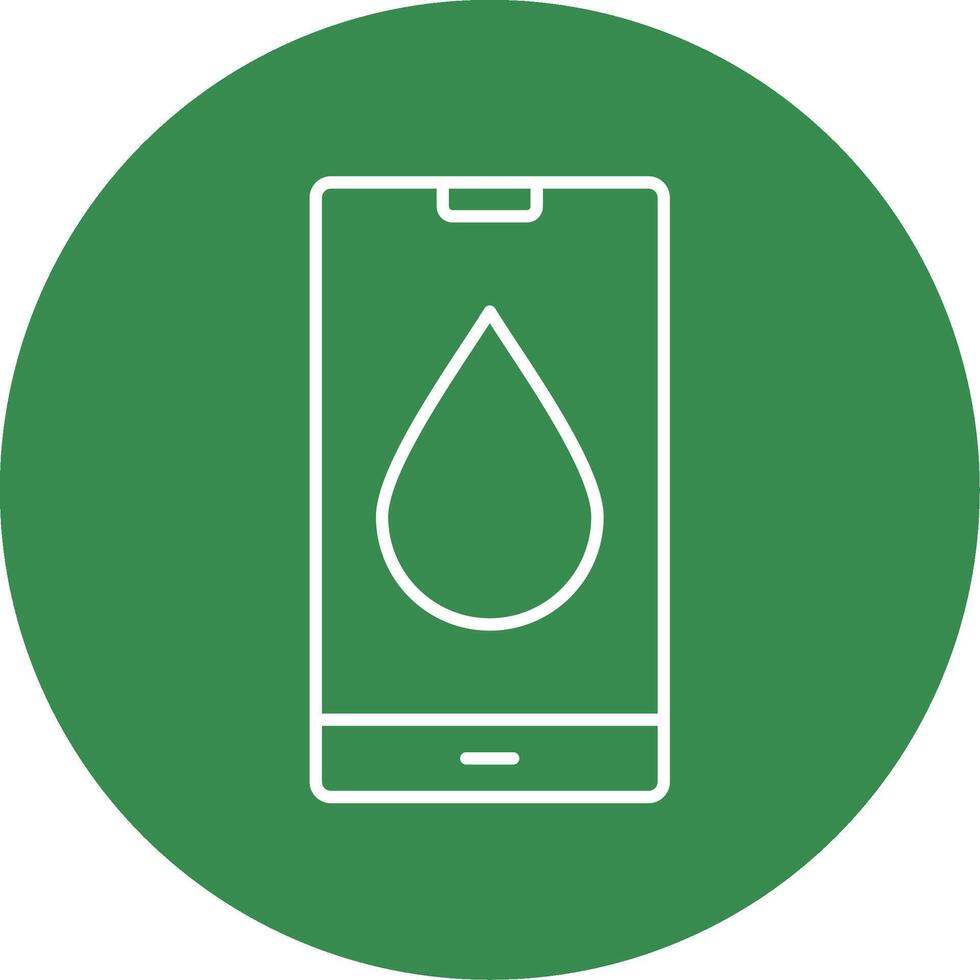 Water Drop Line Circle color Icon vector
