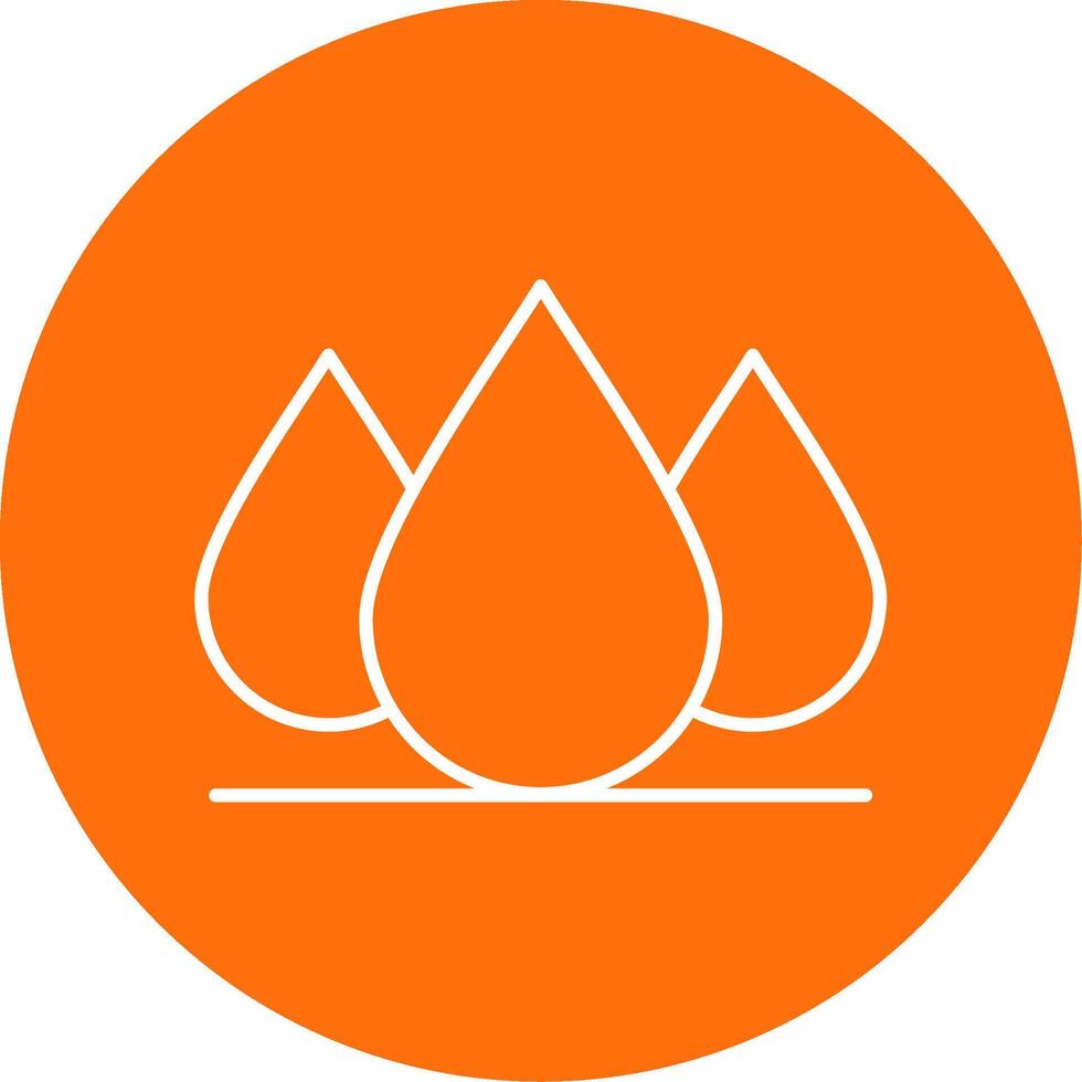 Water Drop Line Circle color Icon vector