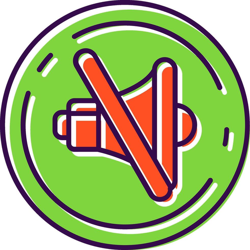 Mute Filled Icon vector