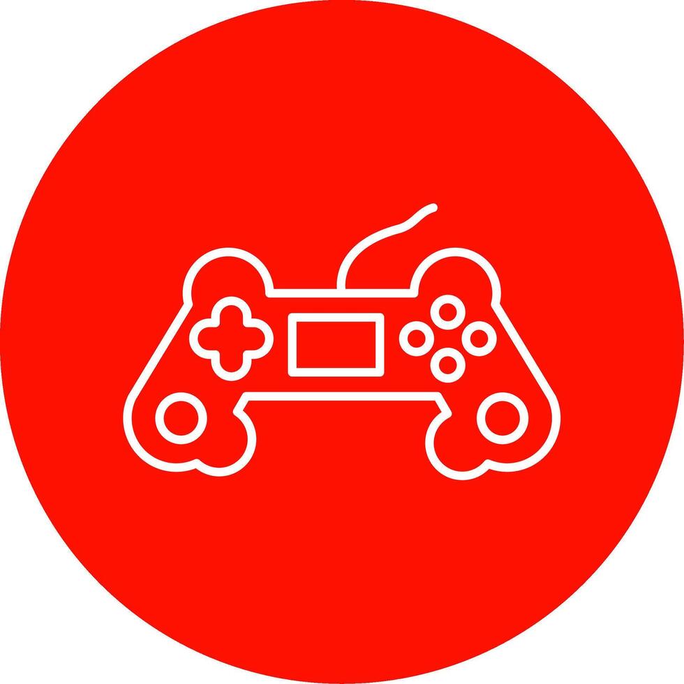 Game Controller Line Circle color Icon vector