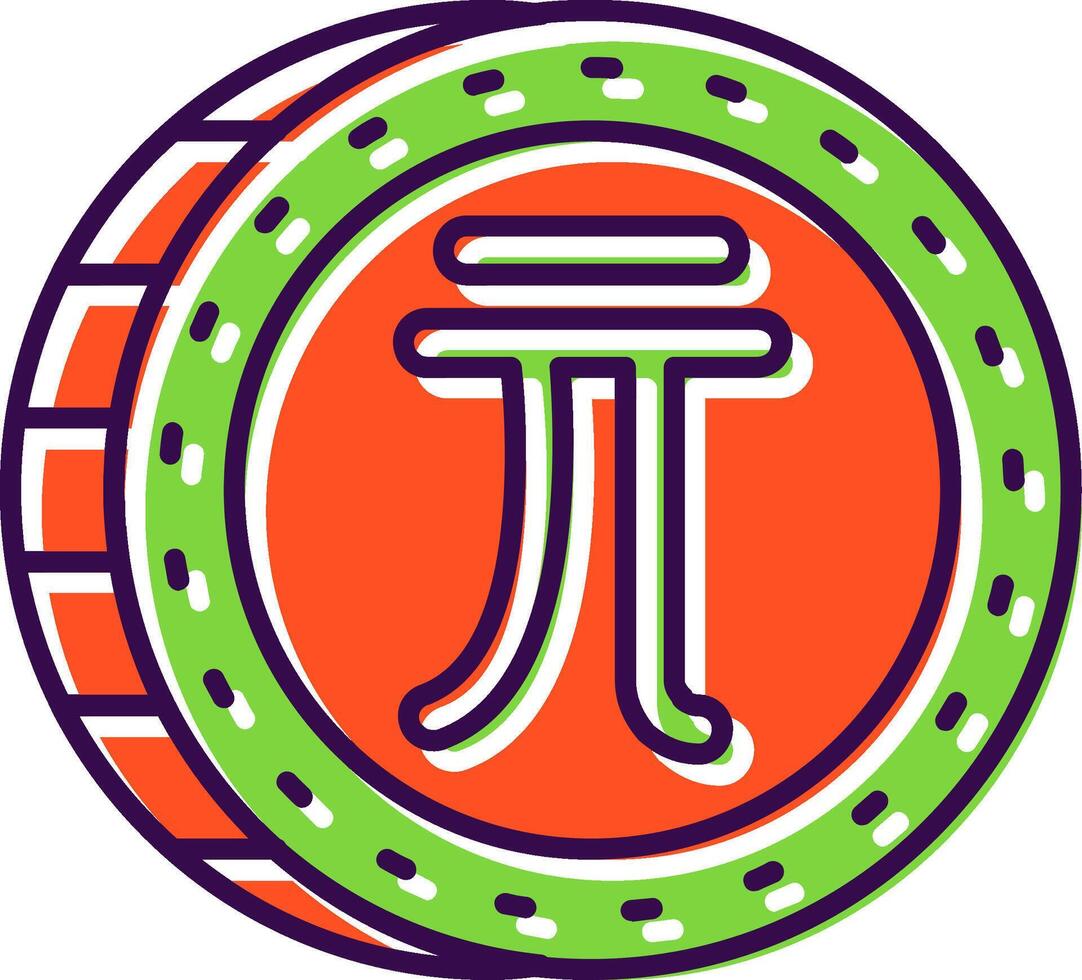 New taiwan dollar Filled Icon vector