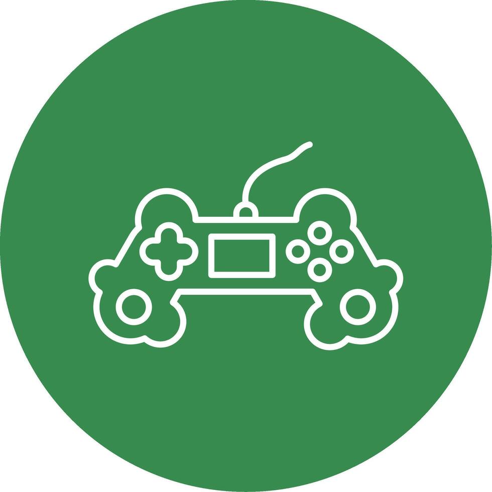 Game Controller Line Circle color Icon vector