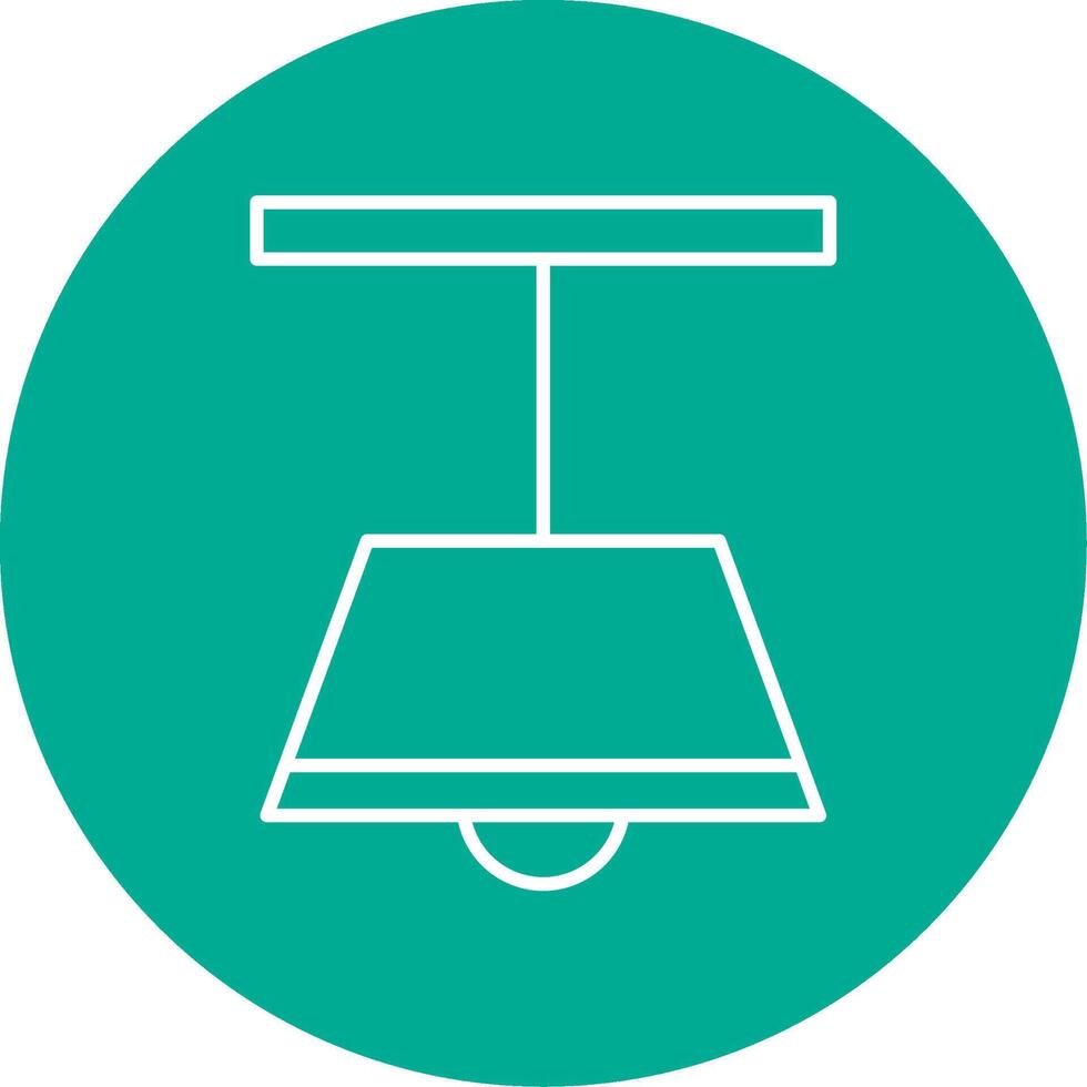 Ceiling Lamp Line Circle color Icon vector