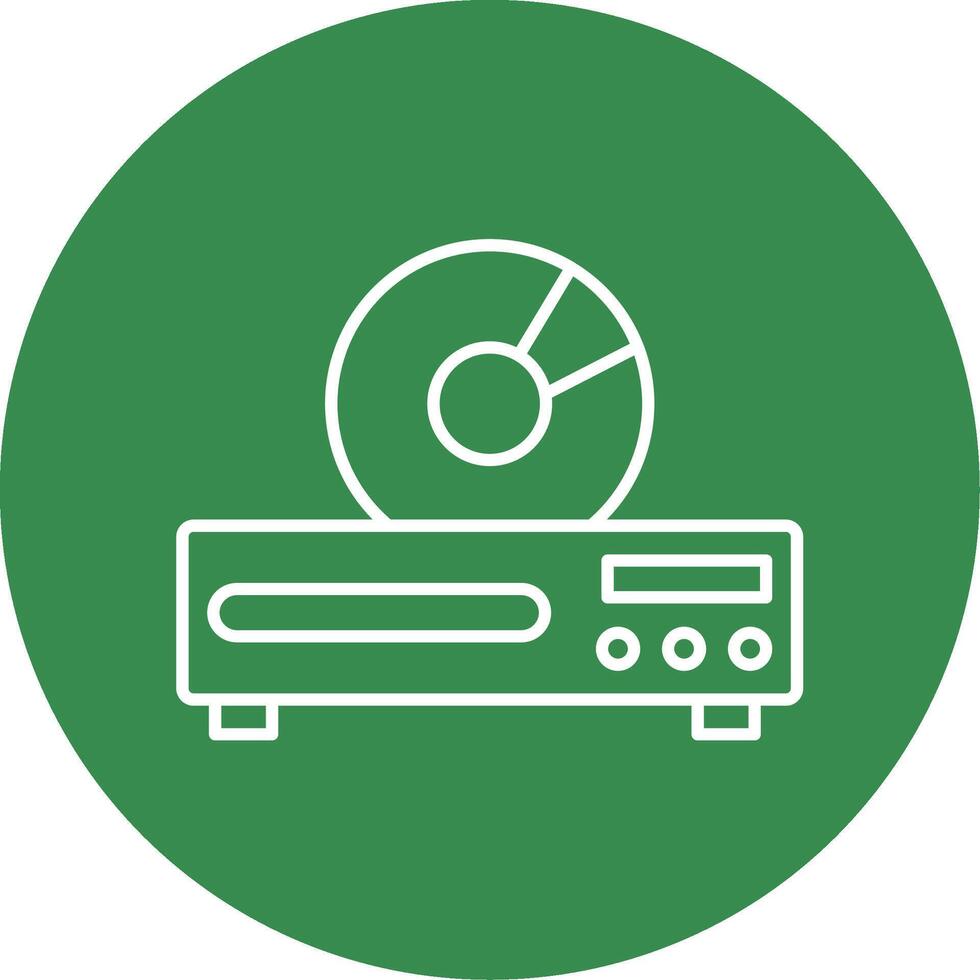 Dvd Player Line Circle color Icon vector