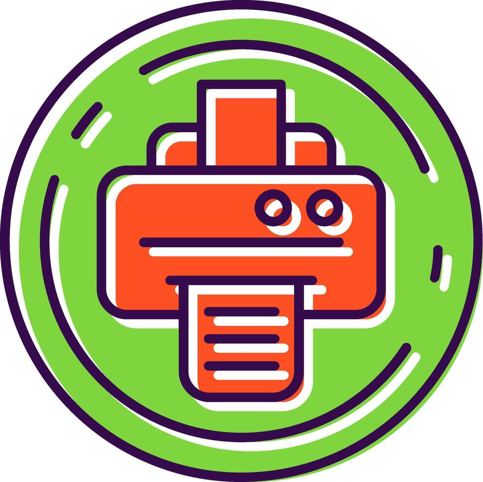 print Filled Icon vector