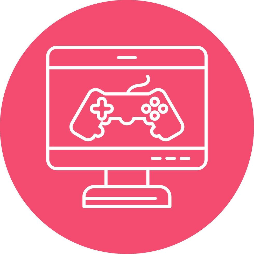 Game Line Circle color Icon vector