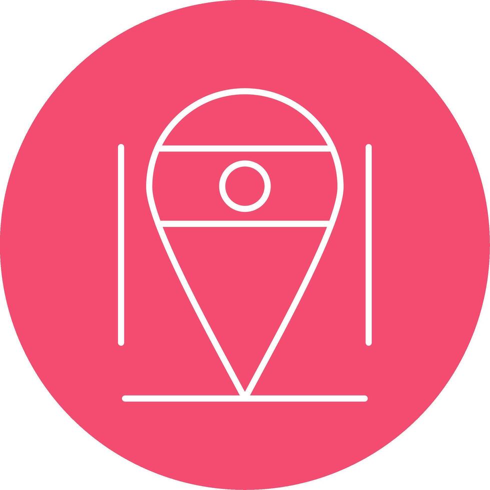 Location Line Circle color Icon vector