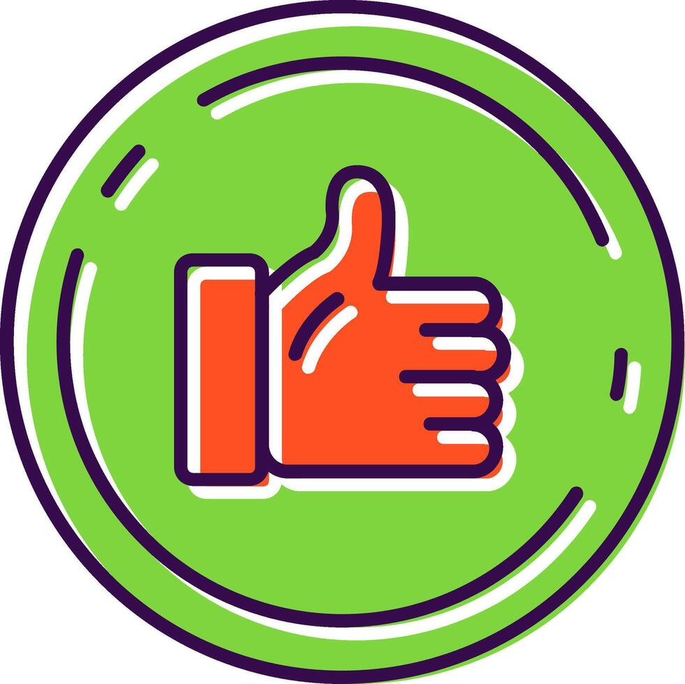 Like Filled Icon vector