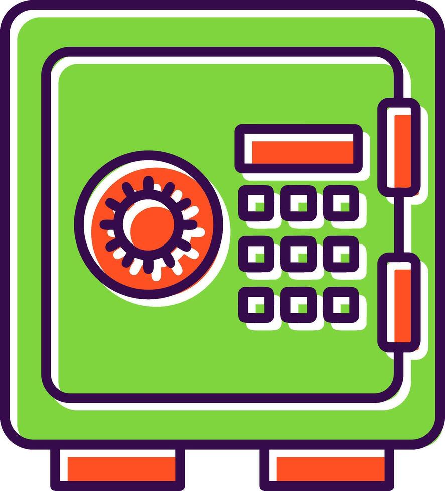 Lockers Filled Icon vector