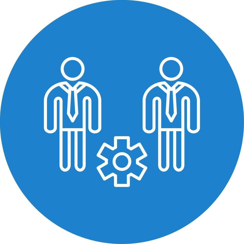 Business People Line Circle color Icon vector