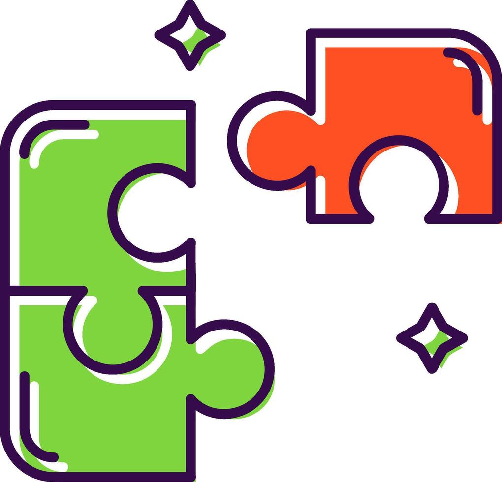 Puzzle Filled Icon vector