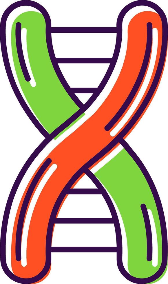 Dna Filled Icon vector