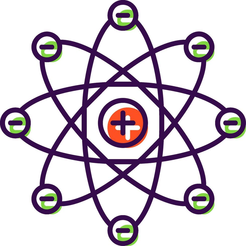Atom Filled Icon vector