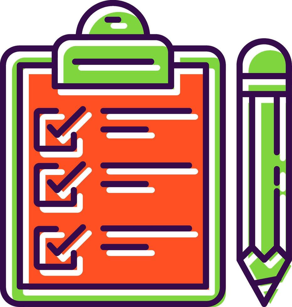 Exam Filled Icon vector