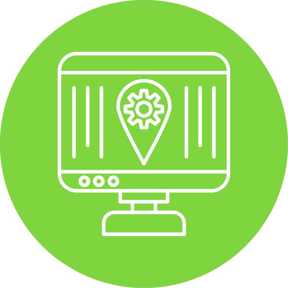 Localization Line Circle color Icon vector