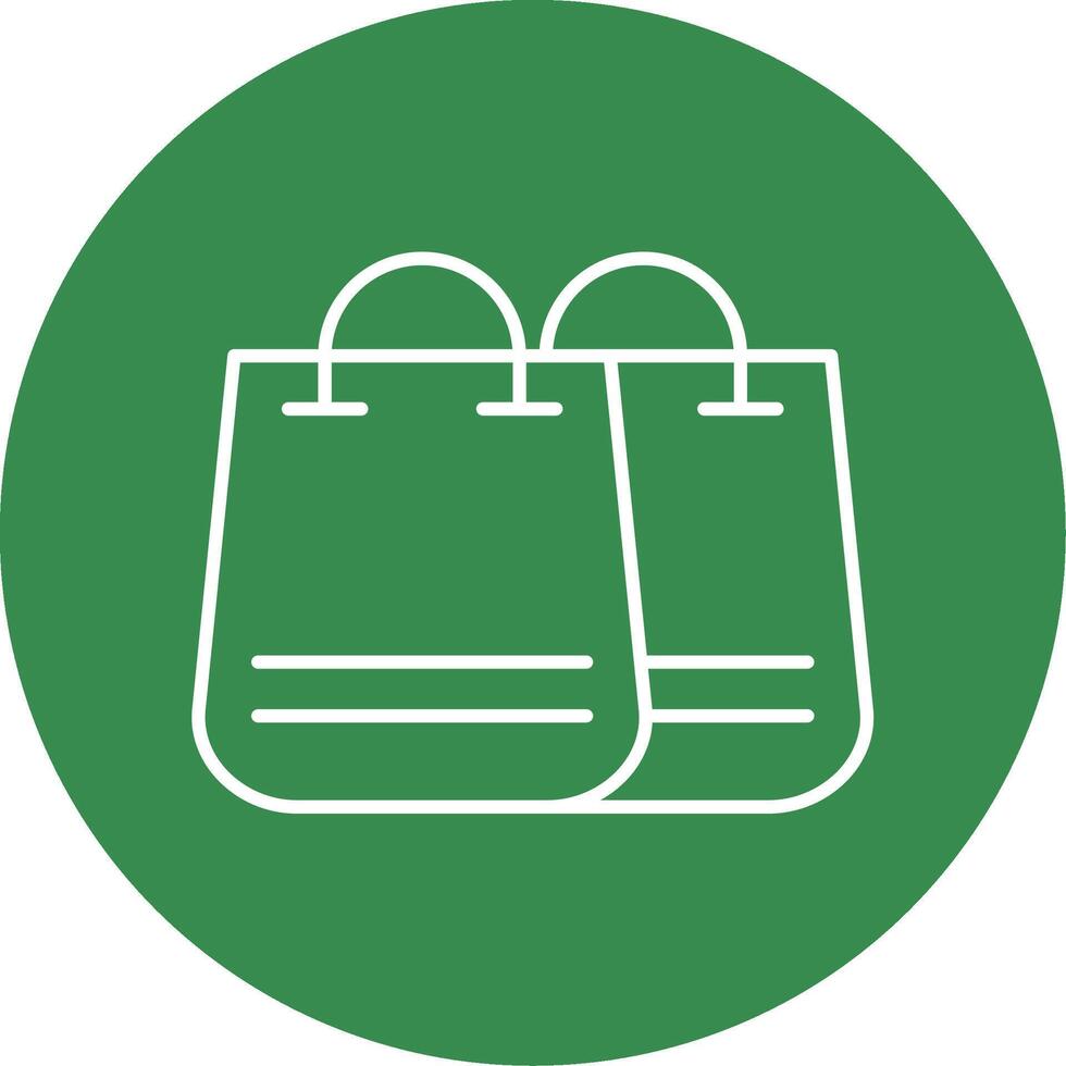 Shopping Bag Line Circle color Icon vector