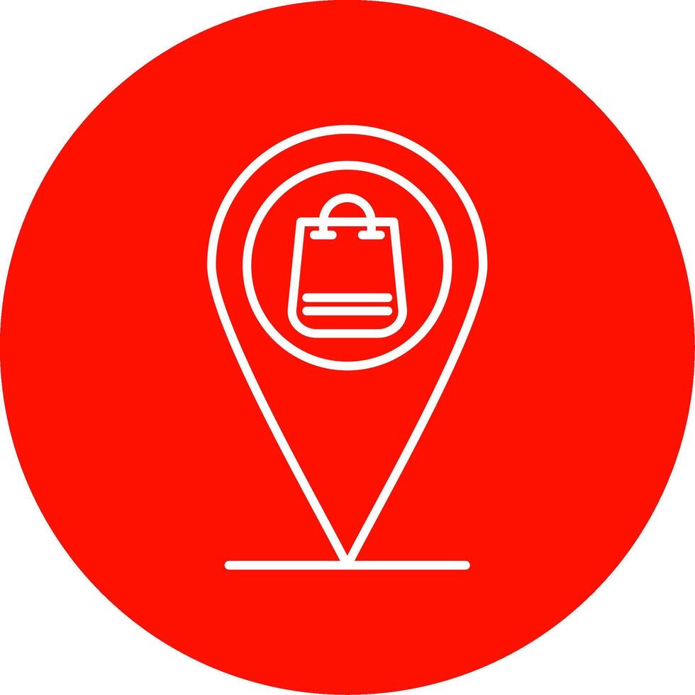 Pin Line Circle color Icon vector