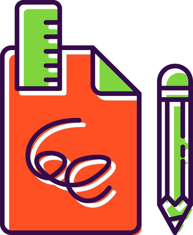Draft Filled Icon vector
