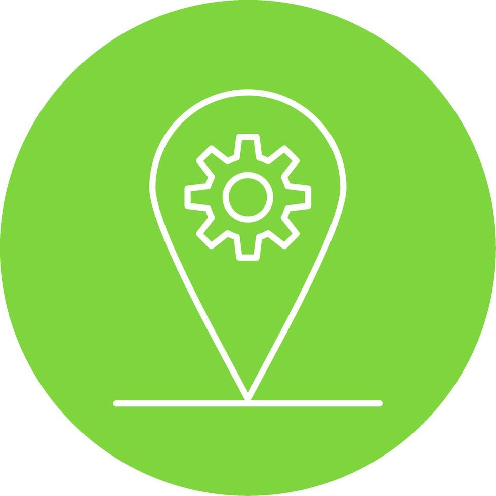 Localization Line Circle color Icon vector