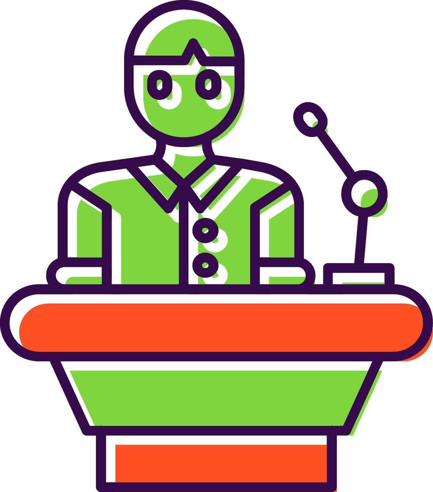 Lecturer Filled Icon vector