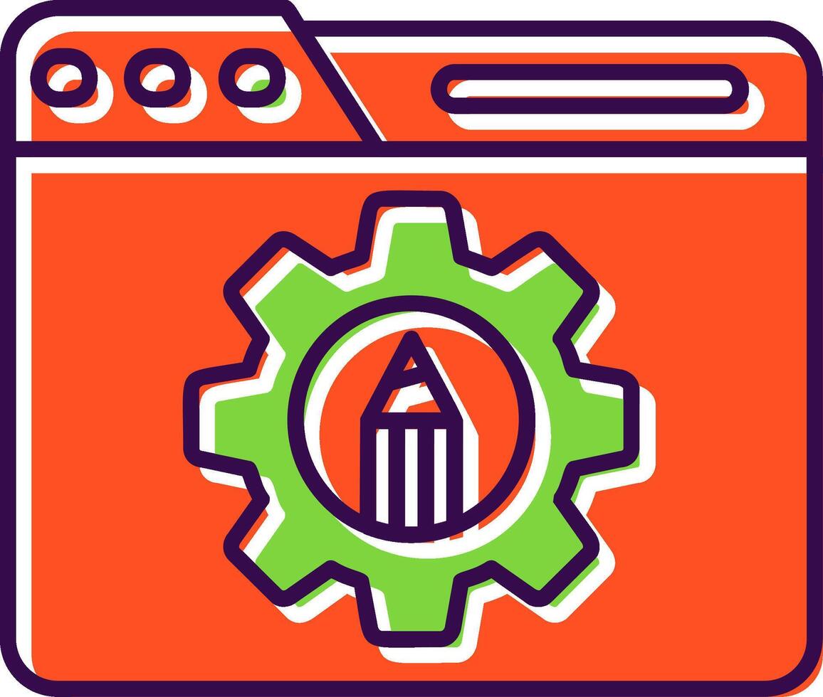Settings Filled Icon vector