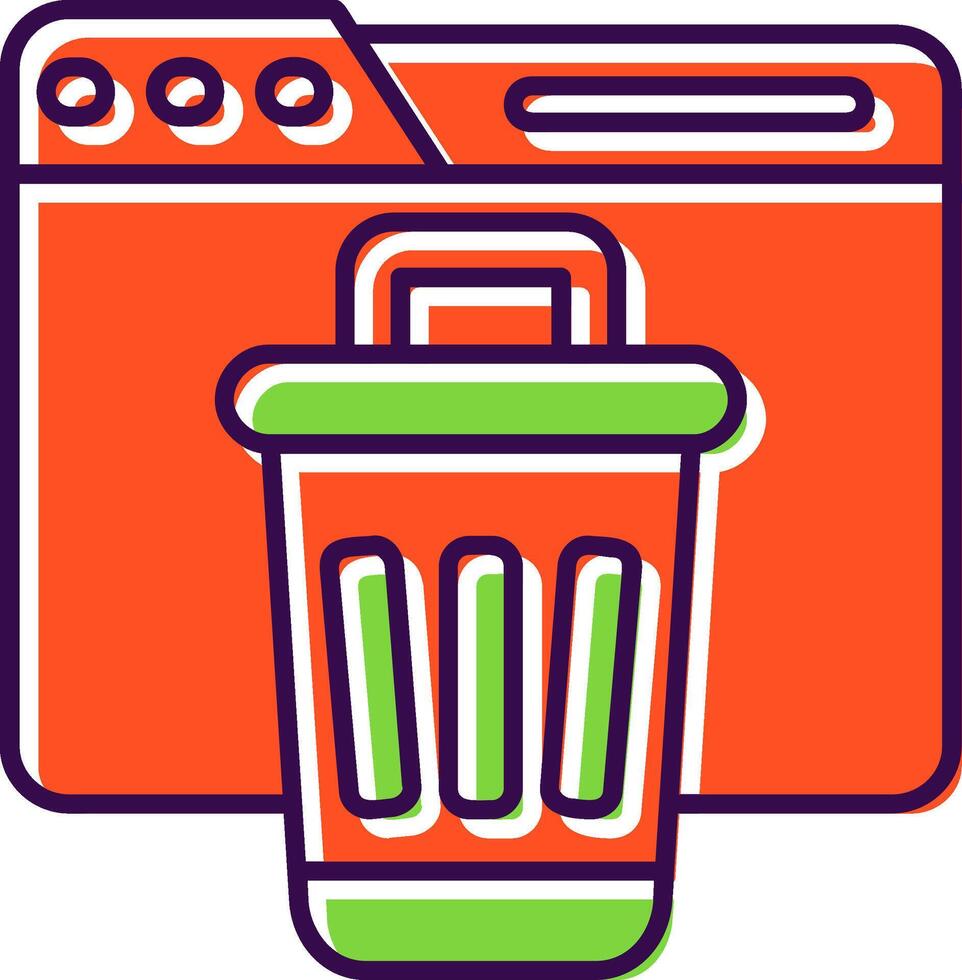 Bin Filled Icon vector