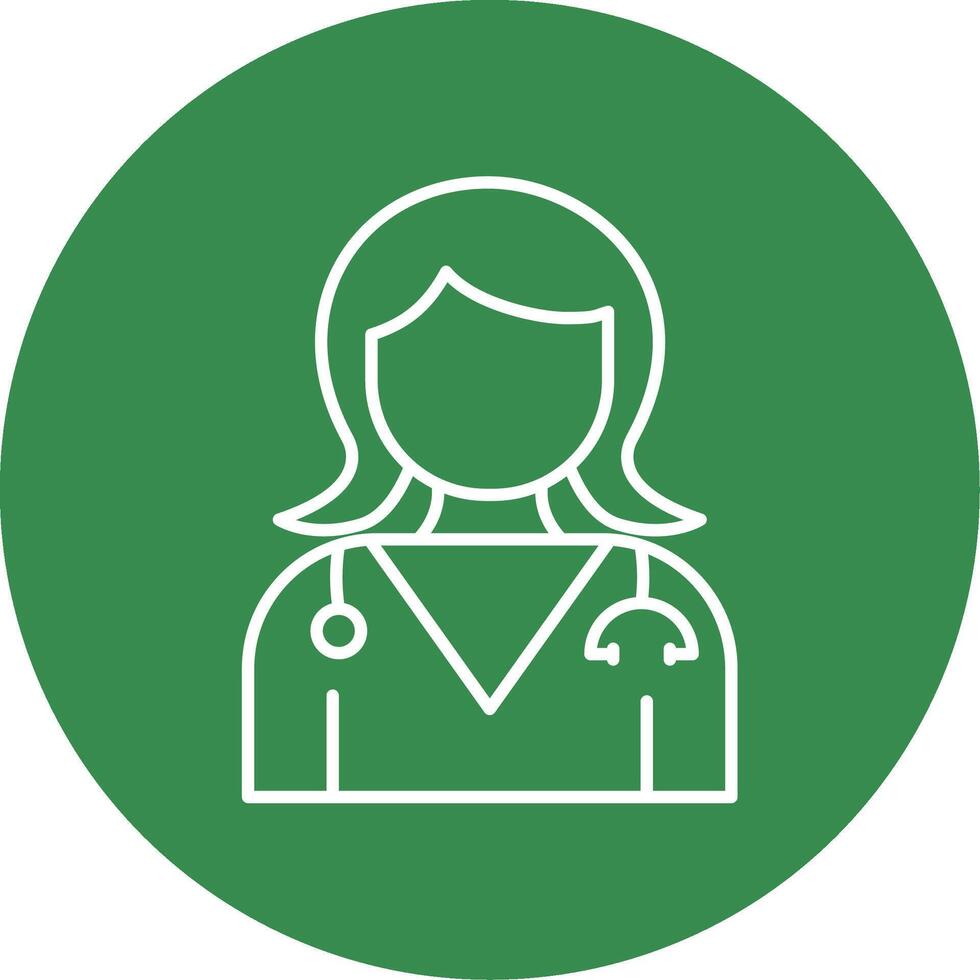 Doctor Line Circle color Icon vector